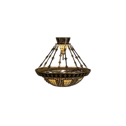 Fleur-de-lis 4 Light 29" Wide Semi-Flush Bowl Ceiling Fixture