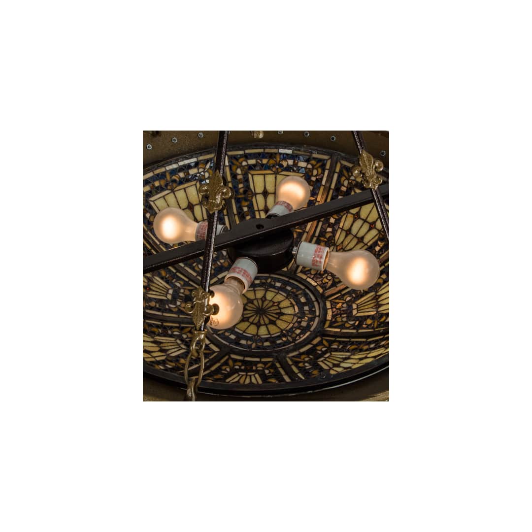 Fleur-de-lis 4 Light 29" Wide Semi-Flush Bowl Ceiling Fixture