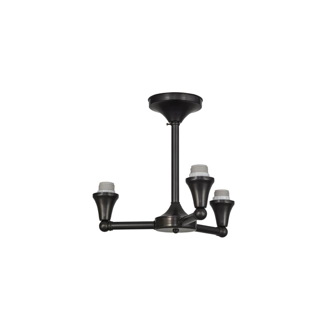 Tiffany Turning Leaf 3 Light 22" Wide Semi-Flush Ceiling Fixture