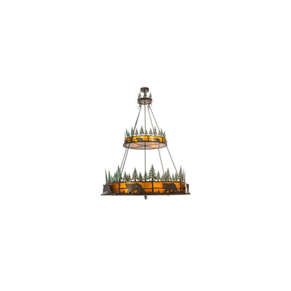Bear in the Woods 12 Light 72" Wide Pendant
