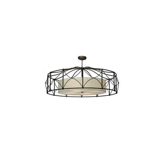 Aspen 4 Light 53" Wide Semi-Flush Drum Ceiling Fixture