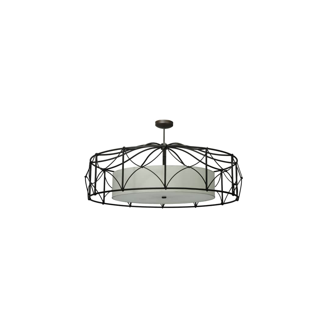 Aspen 4 Light 53" Wide Semi-Flush Drum Ceiling Fixture