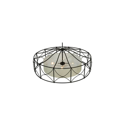 Aspen 4 Light 53" Wide Semi-Flush Drum Ceiling Fixture