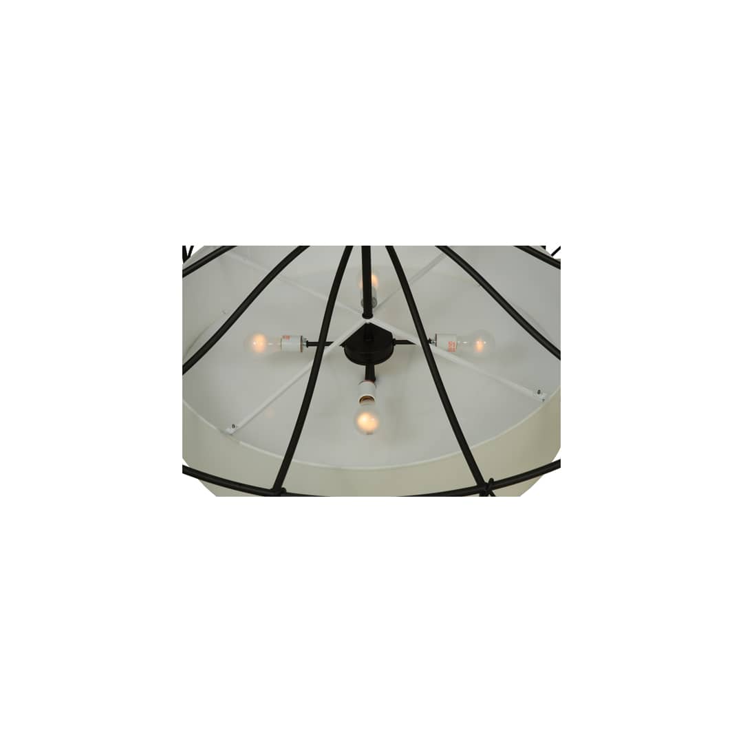 Aspen 4 Light 53" Wide Semi-Flush Drum Ceiling Fixture
