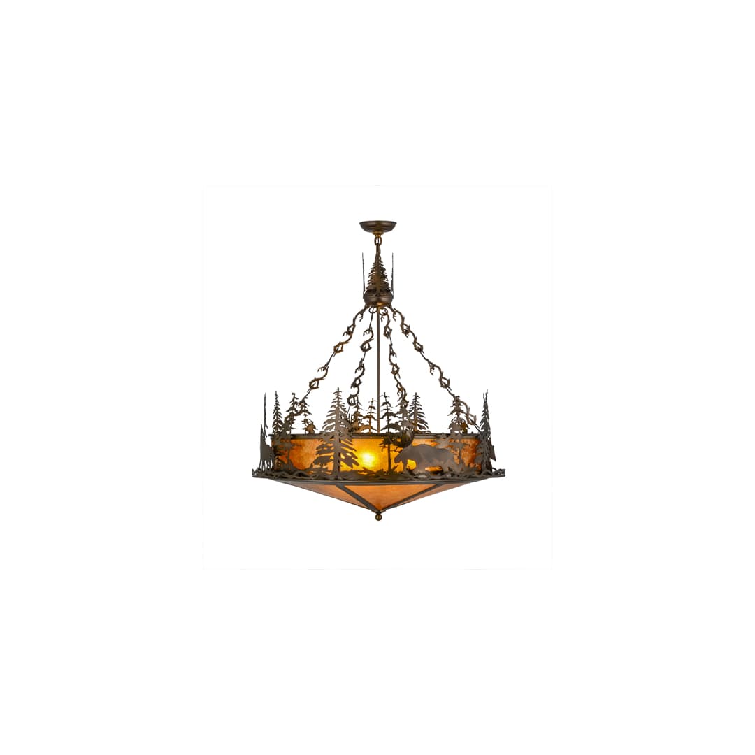 Wildlife at Dusk 4 Light 34" Wide Pendant