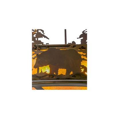 Wildlife at Dusk 4 Light 34" Wide Pendant