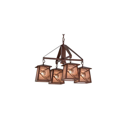 Whispering Pines 4 Light 28" Wide Chandelier