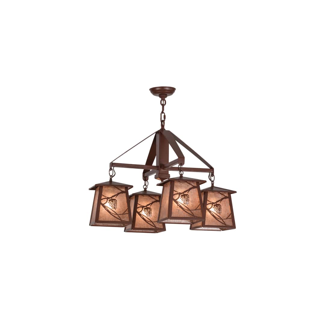 Whispering Pines 4 Light 28" Wide Chandelier
