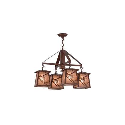 Whispering Pines 4 Light 28" Wide Chandelier