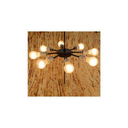 Madison 8 Light 48" Wide Semi-Flush Bowl Ceiling Fixture with Beige Shade - Timeless Bronze Finish