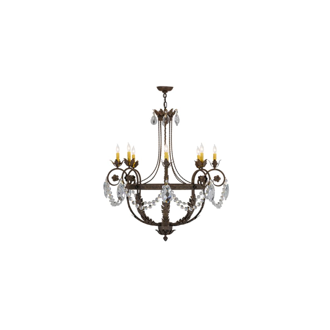Antonia 8 Light 38" Wide Crystal Candle Style Chandelier