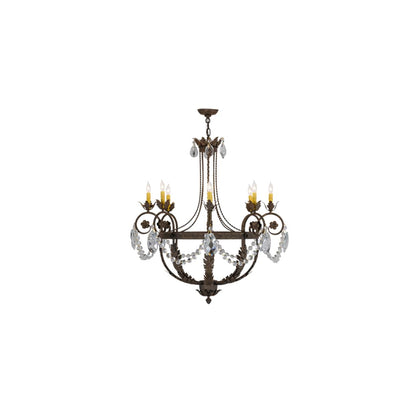 Antonia 8 Light 38" Wide Crystal Candle Style Chandelier