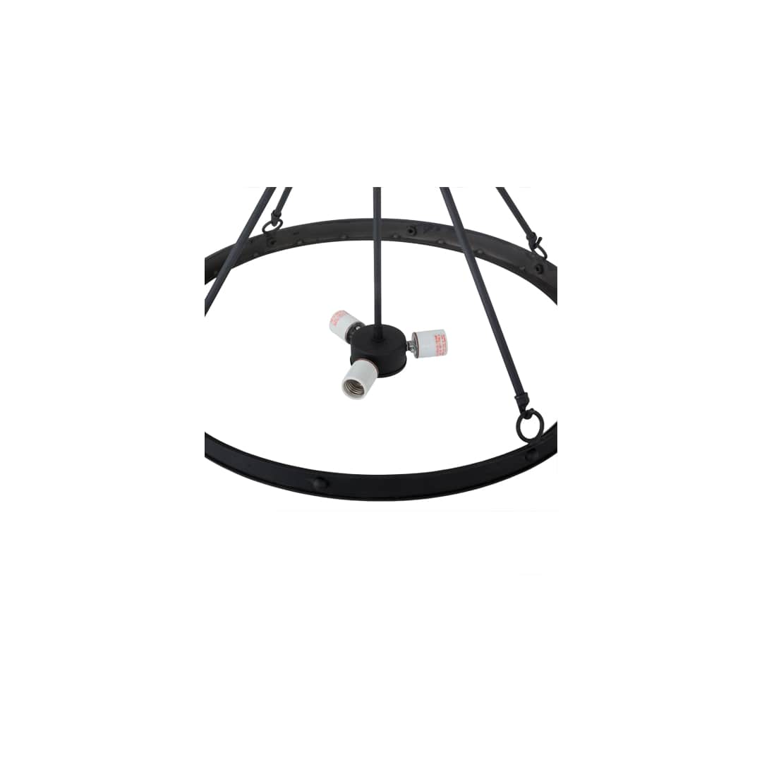 Freya 3 Light 24" Wide Semi-Flush Bowl Ceiling Fixture - Costello Black Finish