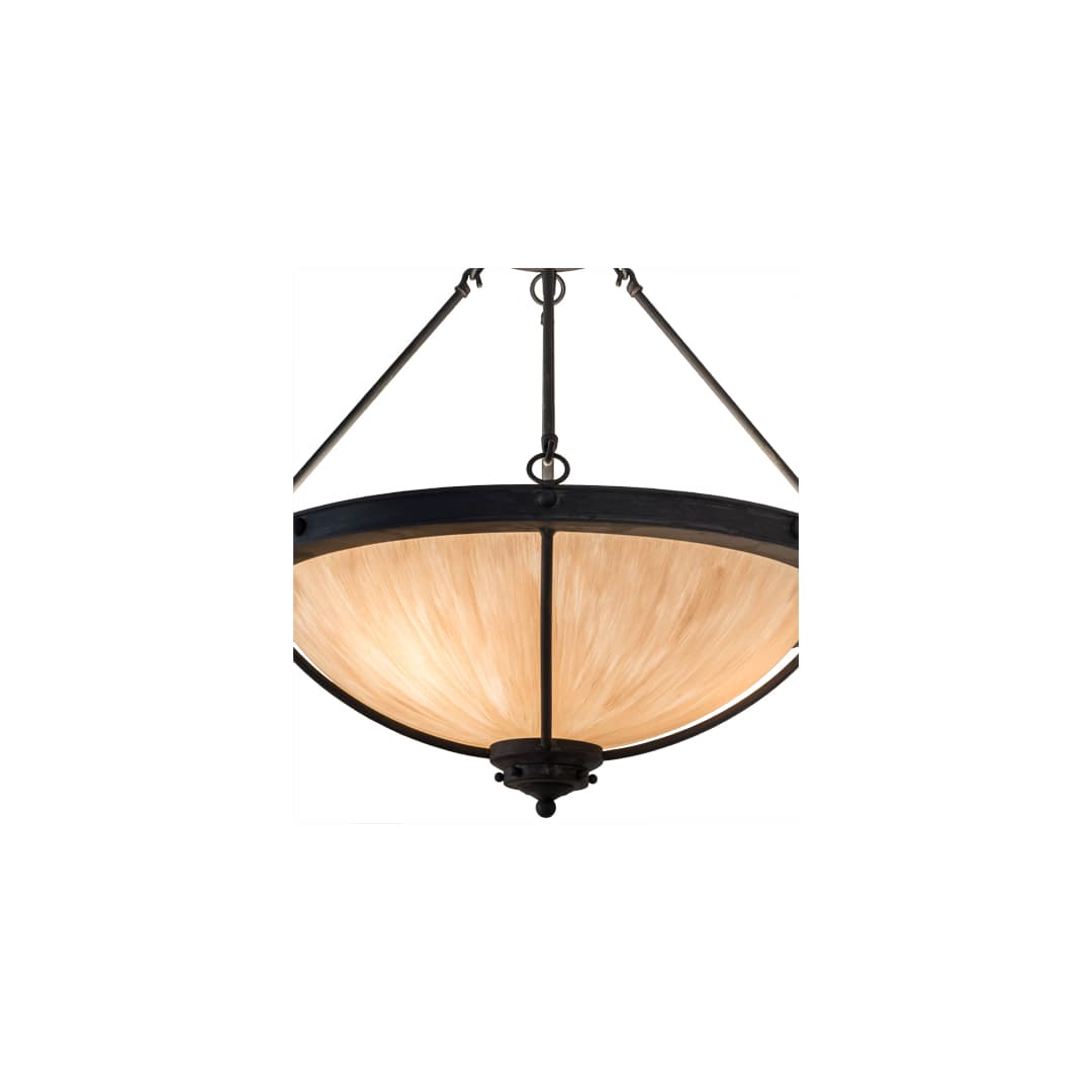 Freya 3 Light 24" Wide Semi-Flush Bowl Ceiling Fixture - Costello Black Finish
