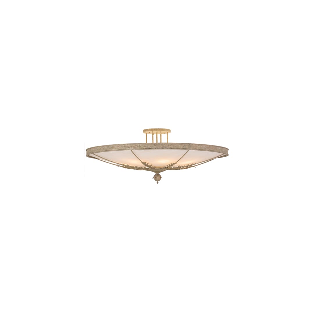 Hoja 8 Light 60" Wide Semi-Flush Bowl Ceiling Fixture