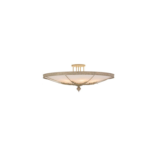 Hoja 8 Light 60" Wide Semi-Flush Bowl Ceiling Fixture
