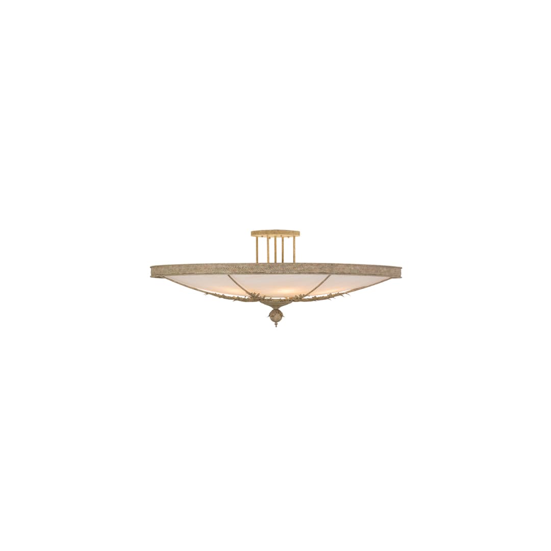 Hoja 8 Light 60" Wide Semi-Flush Bowl Ceiling Fixture