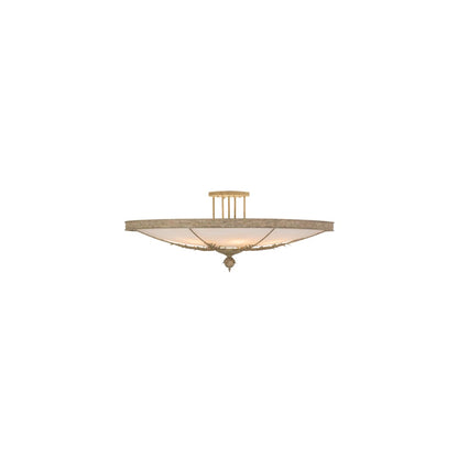 Hoja 8 Light 60" Wide Semi-Flush Bowl Ceiling Fixture