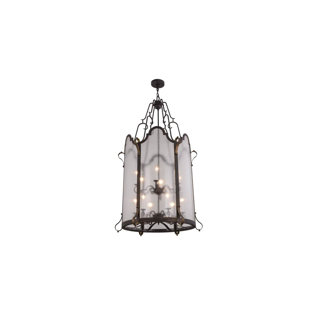 Dubrek 12 Light 33" Wide Taper Candle Pendant