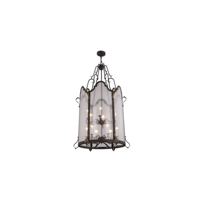 Dubrek 12 Light 33" Wide Taper Candle Pendant