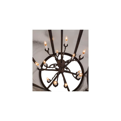 Dubrek 12 Light 33" Wide Taper Candle Pendant