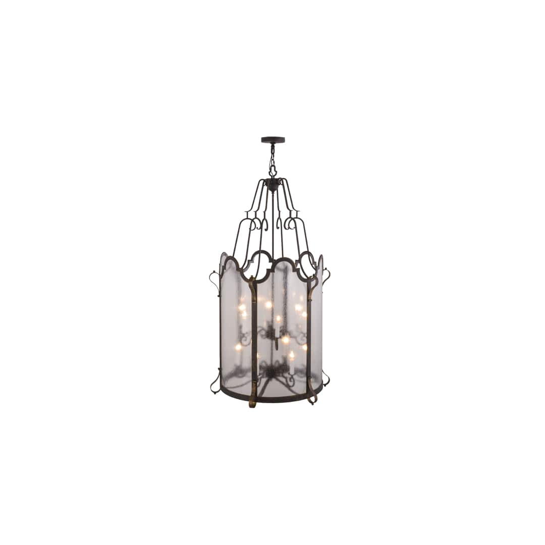 Dubrek 12 Light 33" Wide Taper Candle Pendant
