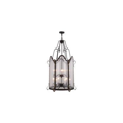 Dubrek 12 Light 33" Wide Taper Candle Pendant