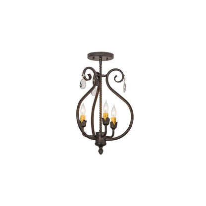 Antonia 3 Light 12" Wide Semi-flush Ceiling Fixture