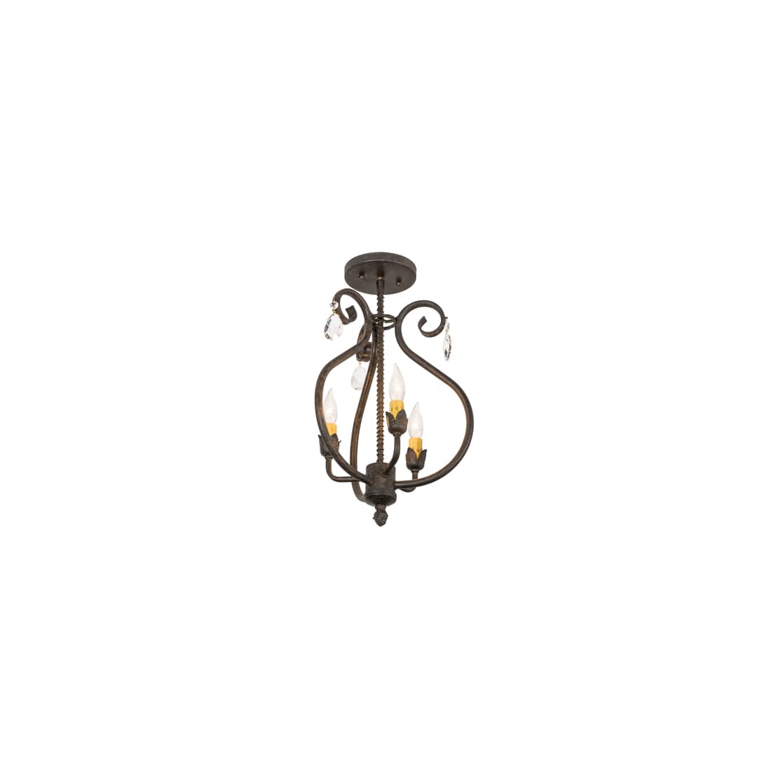 Antonia 3 Light 12" Wide Semi-flush Ceiling Fixture
