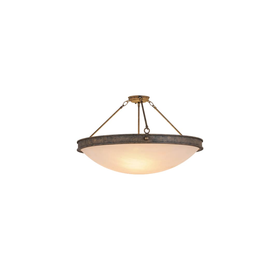 Dionne 3 Light 30" Wide Semi-Flush Bowl Ceiling Fixture - Antiquity Finish