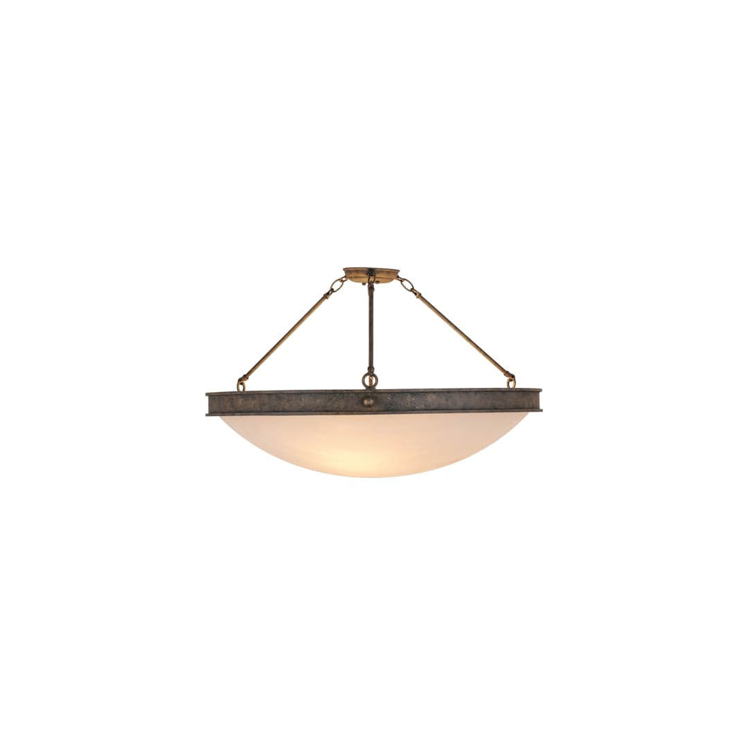 Dionne 3 Light 30" Wide Semi-Flush Bowl Ceiling Fixture - Antiquity Finish