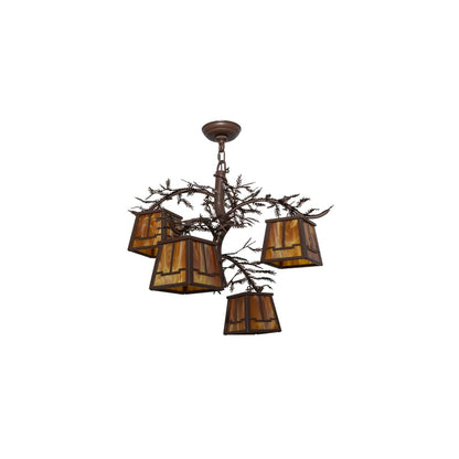 Pine Branch Valley View 4 Light 28" Wide Chandelier