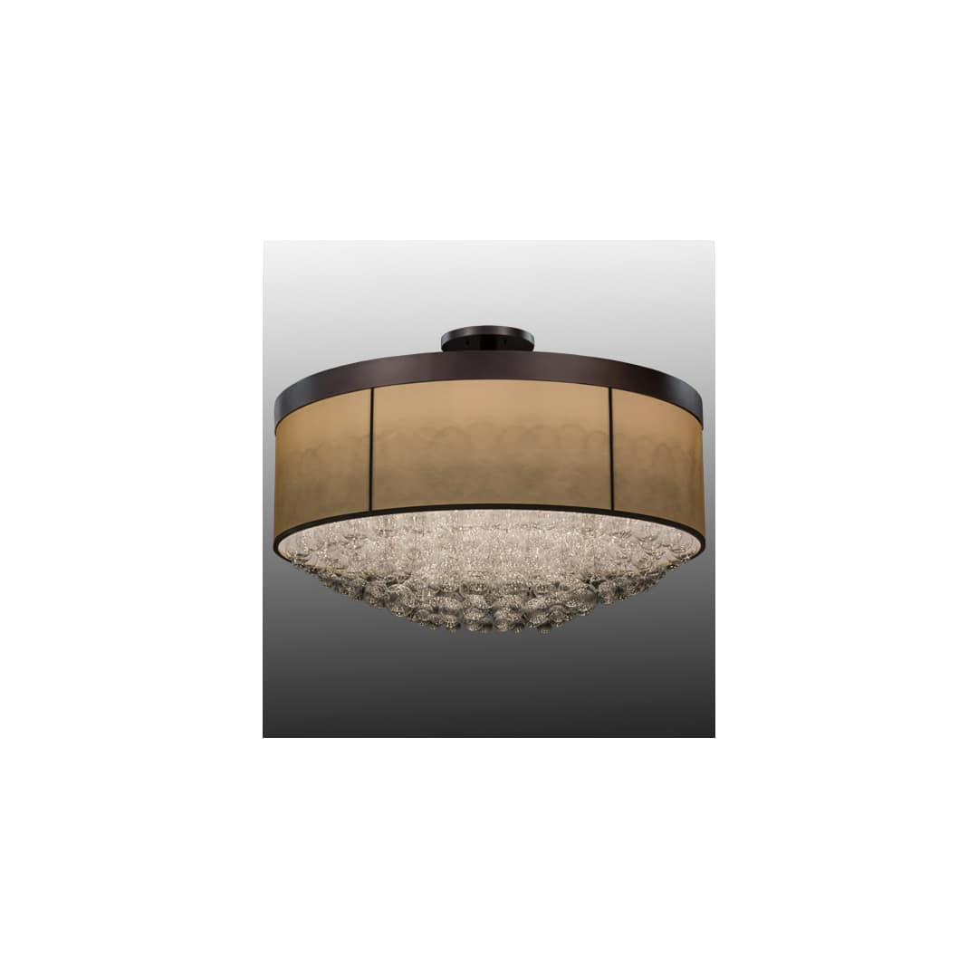 Cilindro Bulle 15 Light 72" Wide Semi-Flush Waterfall Ceiling Fixture