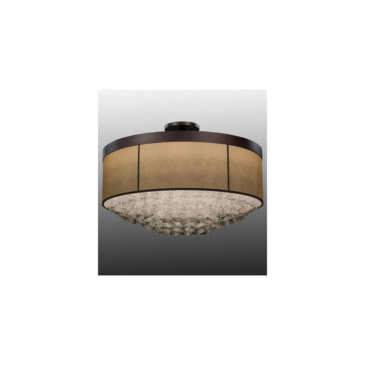 Cilindro Bulle 15 Light 72" Wide Semi-Flush Waterfall Ceiling Fixture