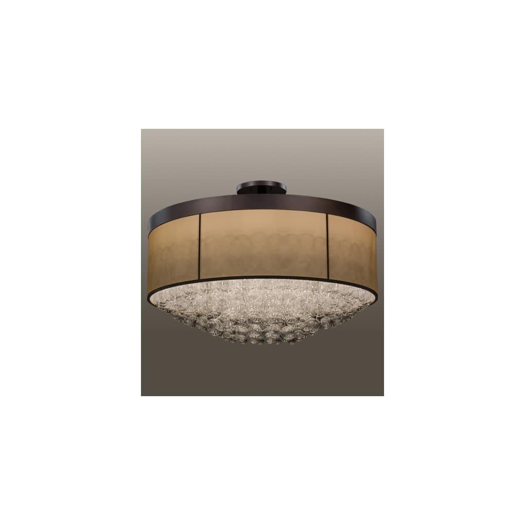 Cilindro Bulle 15 Light 72" Wide Semi-Flush Waterfall Ceiling Fixture
