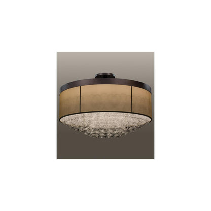 Cilindro Bulle 15 Light 72" Wide Semi-Flush Waterfall Ceiling Fixture