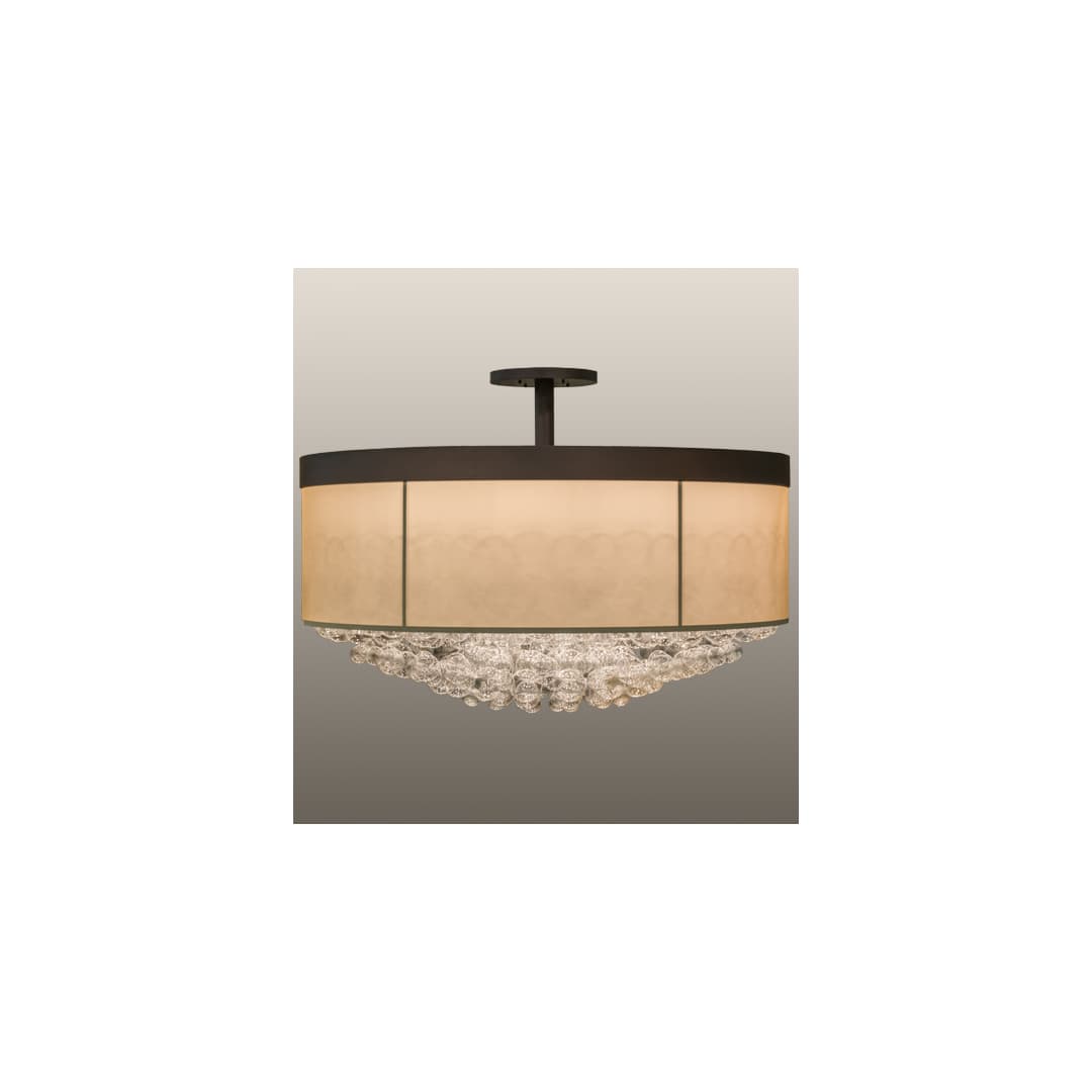 Cilindro Bulle 15 Light 72" Wide Semi-Flush Waterfall Ceiling Fixture