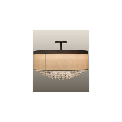 Cilindro Bulle 15 Light 72" Wide Semi-Flush Waterfall Ceiling Fixture