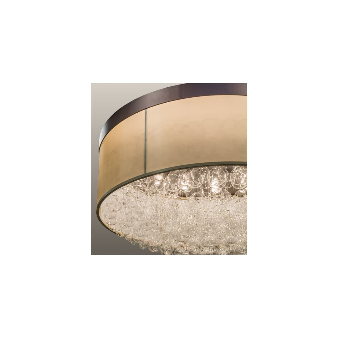 Cilindro Bulle 15 Light 72" Wide Semi-Flush Waterfall Ceiling Fixture