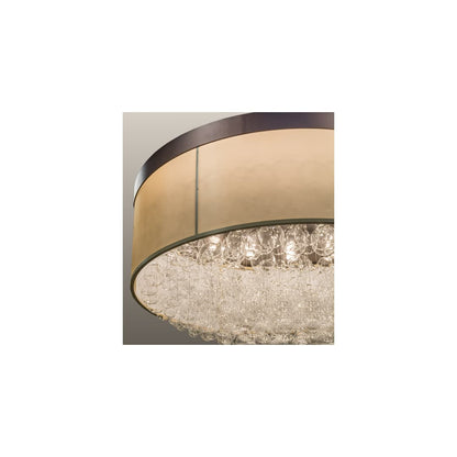 Cilindro Bulle 15 Light 72" Wide Semi-Flush Waterfall Ceiling Fixture