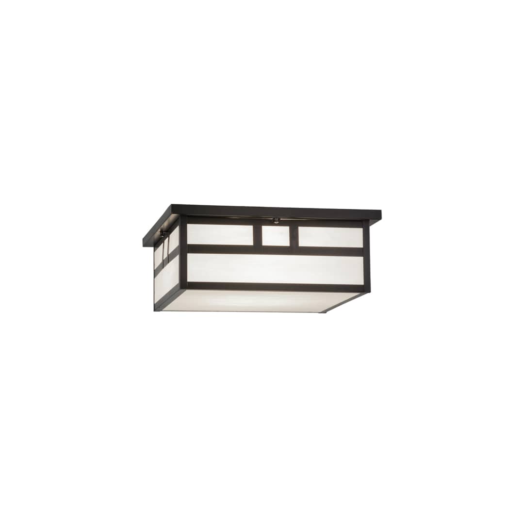 Mission 4 Light 31" Wide Flush Mount Square Ceiling Fixture