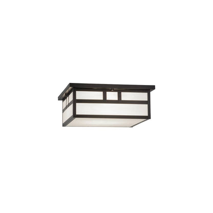 Mission 4 Light 31" Wide Flush Mount Square Ceiling Fixture