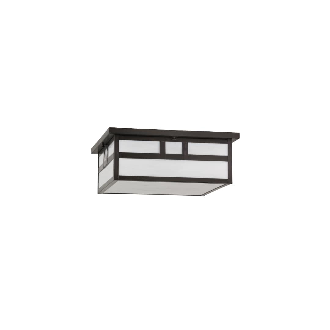 Mission 4 Light 31" Wide Flush Mount Square Ceiling Fixture