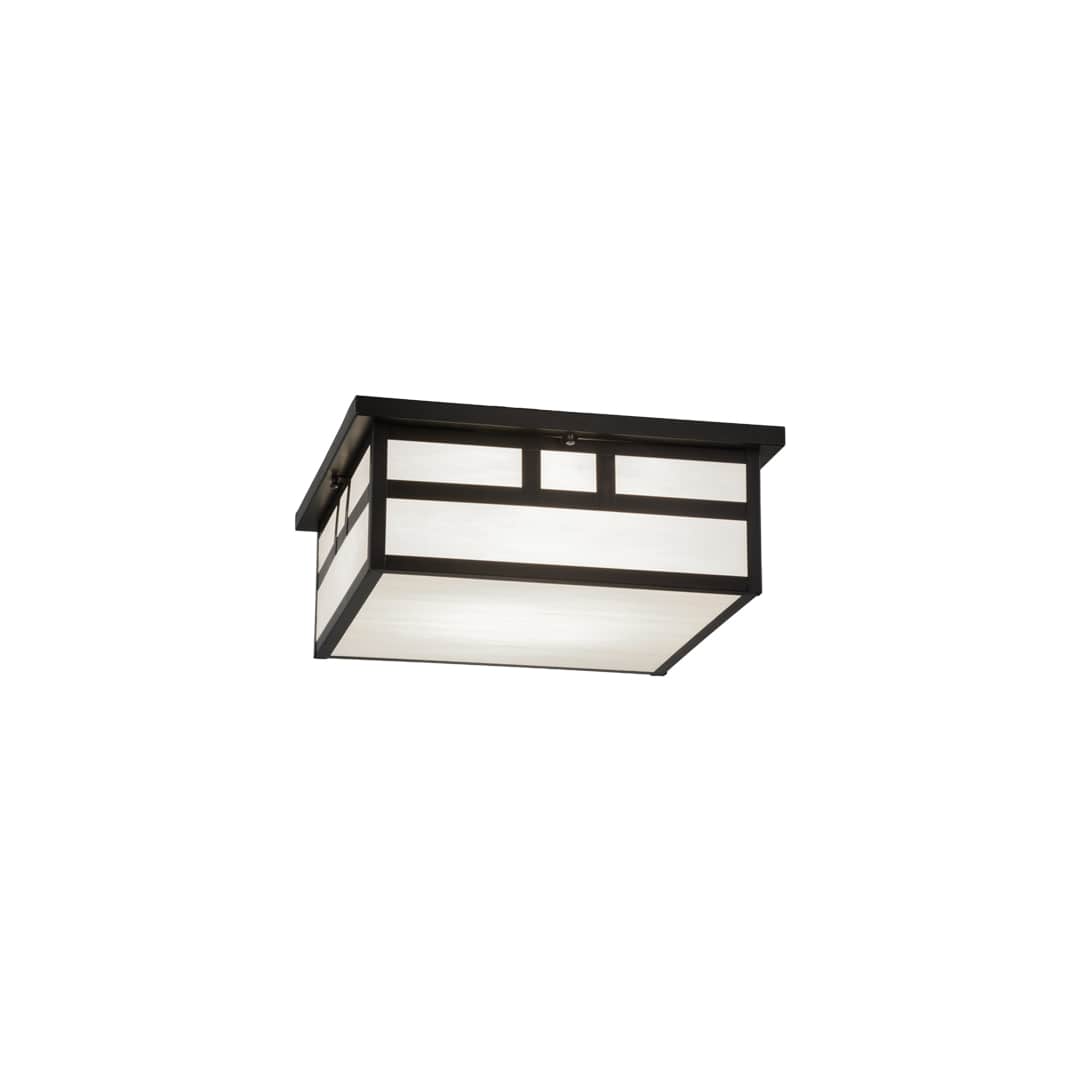 Mission 4 Light 31" Wide Flush Mount Square Ceiling Fixture