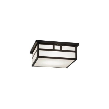 Mission 4 Light 31" Wide Flush Mount Square Ceiling Fixture