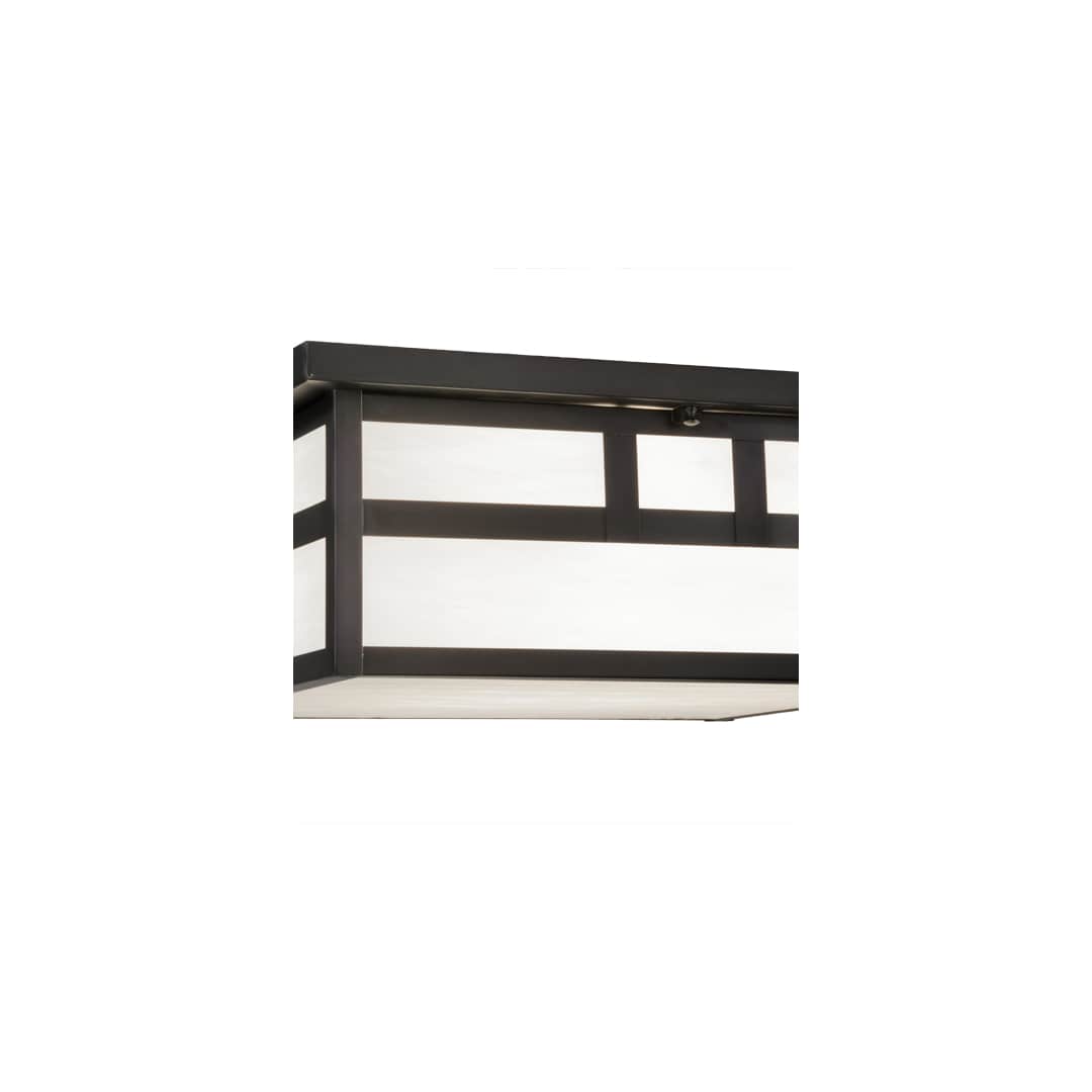 Mission 4 Light 31" Wide Flush Mount Square Ceiling Fixture