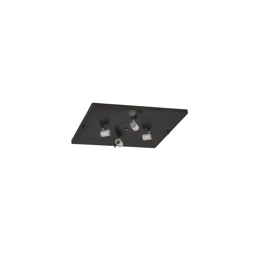 Mission 4 Light 31" Wide Flush Mount Square Ceiling Fixture