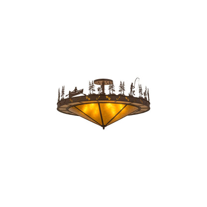 Fishtracks 6 Light 48" Wide Semi-Flush Ceiling Fixture