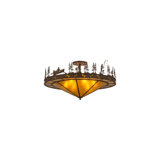 Fishtracks 6 Light 48" Wide Semi-Flush Ceiling Fixture
