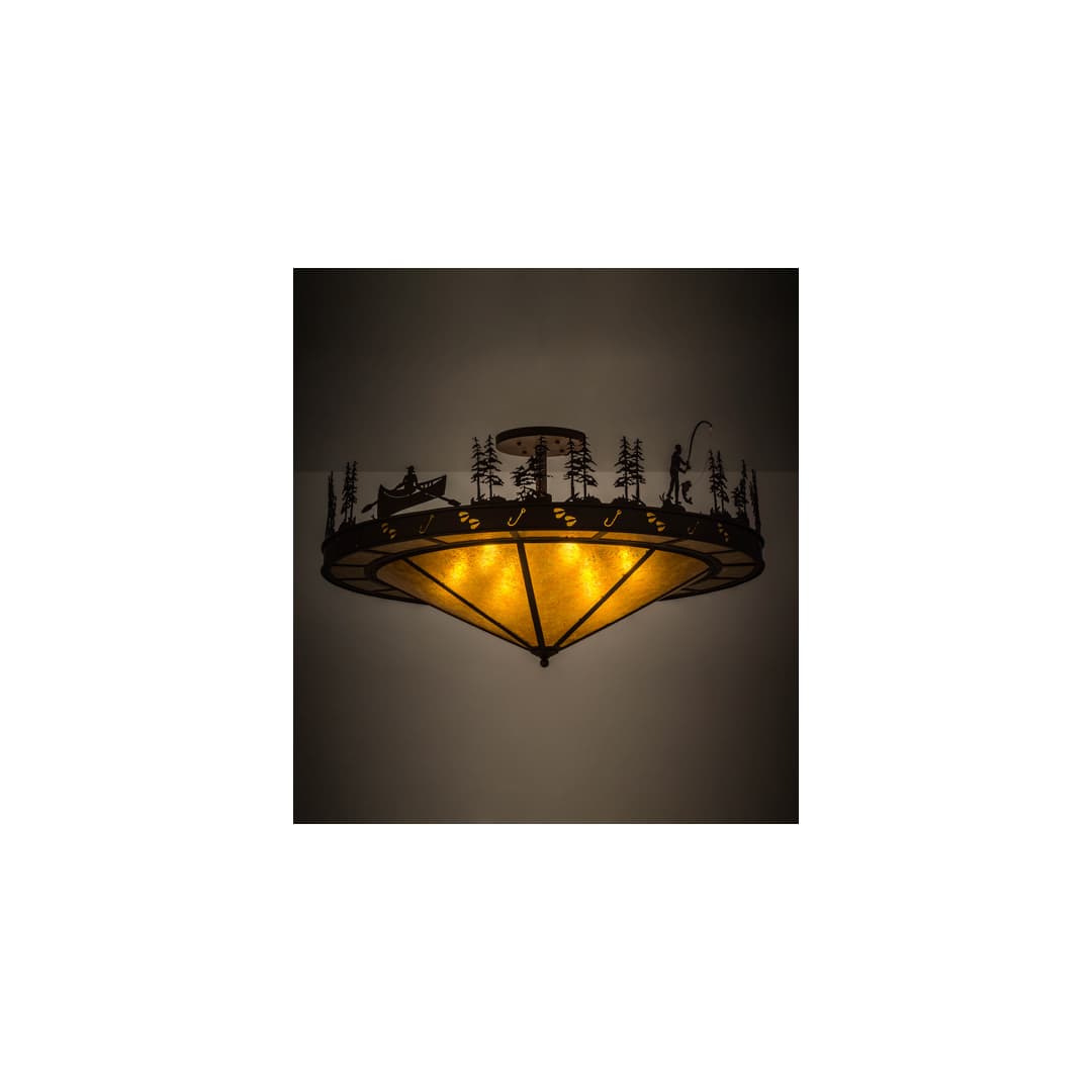 Fishtracks 6 Light 48" Wide Semi-Flush Ceiling Fixture